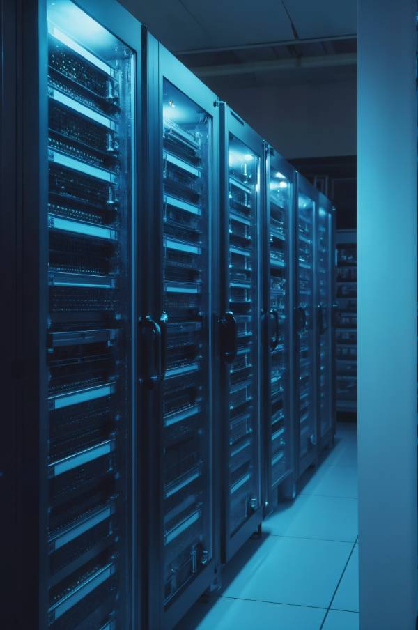 Server racks in a data center