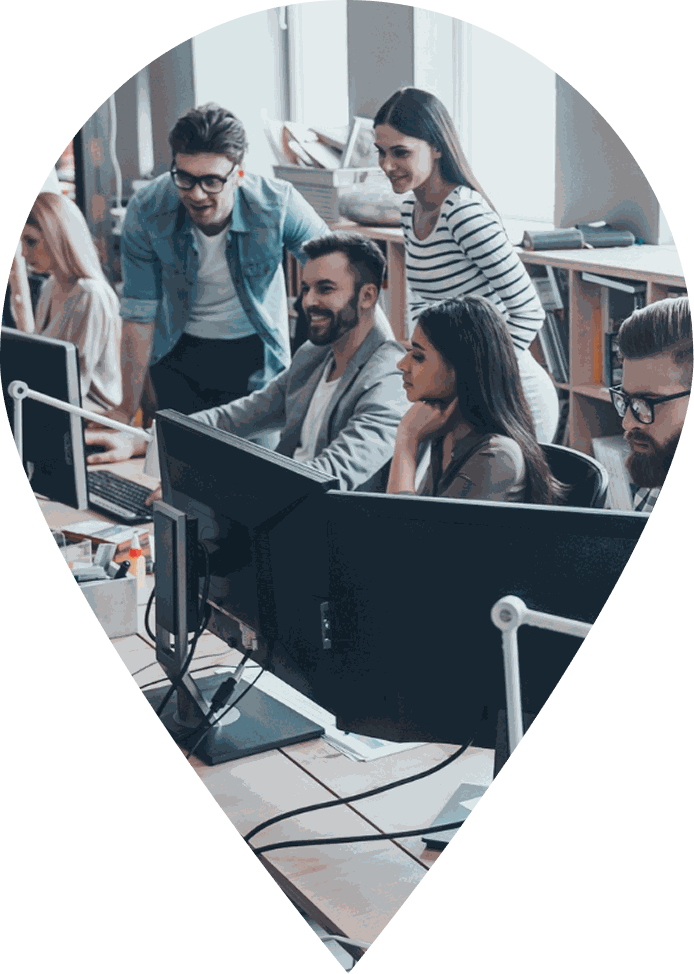 Macro cybersecurity team meeting with a client